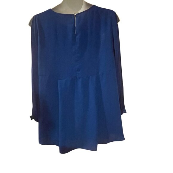 VINCE CAMUTO BEAUTIFUL ROYAL BLUE BLOUSE - Picture 4 of 4